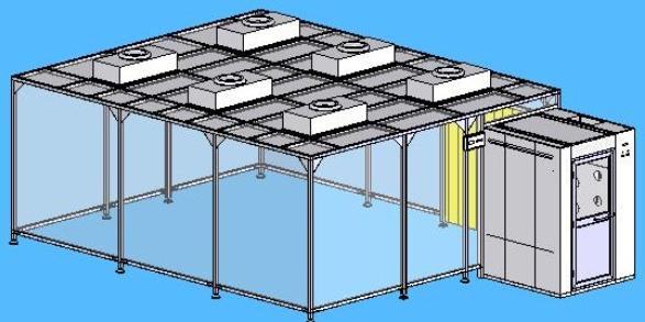 淺析工廠無(wú)塵室內(nèi)的潔凈棚